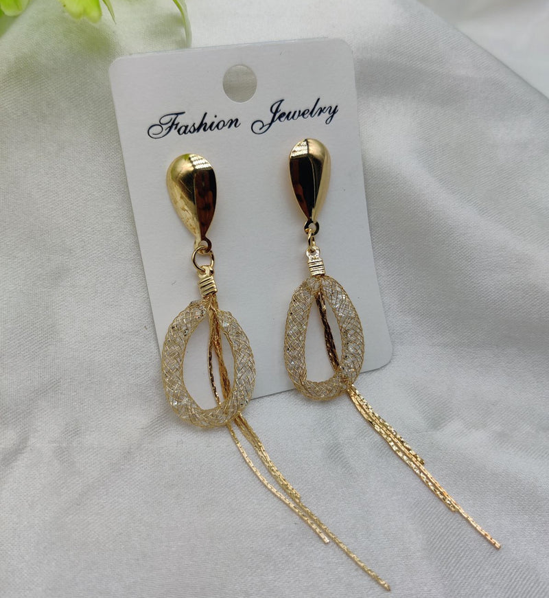 Elegant Mesh Teardrop Dangling Earrings