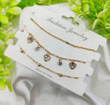 Triple-layered Adjustable Bracelet Set