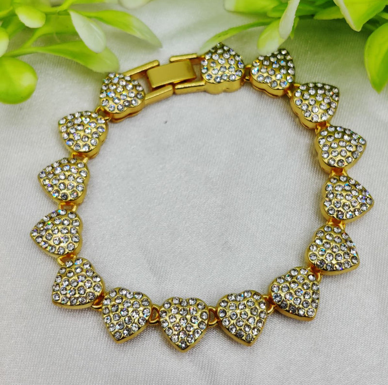 Exquisite Adjustable Heart Crystal Bracelet